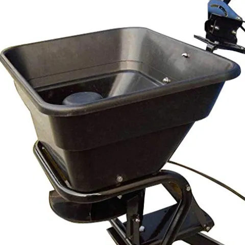 Field Tuff 12V ATV Hitch Mount Receiver 80 lb Fertilizer Spreader Black (2 Pack)