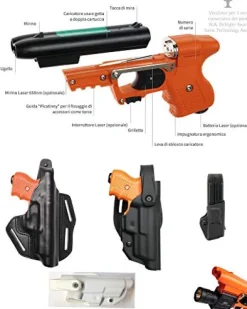 FireStorm JPX 2 Shot LE Orange Pepper Spray Gun Bundle with Level 2 Holster