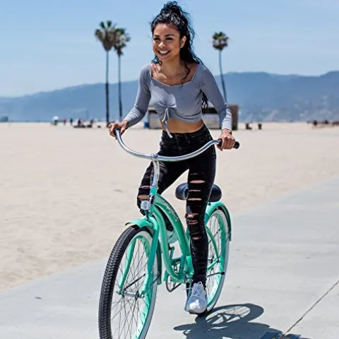 Firmstrong Bella Classic Women’s Beach Cruiser Bicycle Mint Green