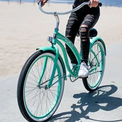 Firmstrong Bella Classic Women’s Beach Cruiser Bicycle Mint Green
