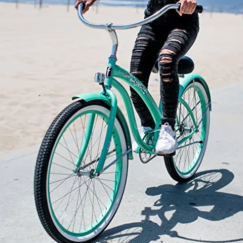Firmstrong Bella Classic Women’s Beach Cruiser Bicycle Mint Green