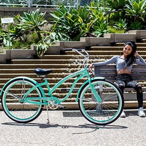 Firmstrong Bella Classic Women’s Beach Cruiser Bicycle Mint Green