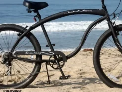 Firmstrong Bruiser Man Seven Speed Beach Cruiser Bicycle Matte Black