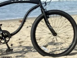 Firmstrong Bruiser Man Seven Speed Beach Cruiser Bicycle Matte Black