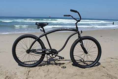 Firmstrong Men’s Beach Cruiser Bike 21-Speed 26-Inch Matte Black
