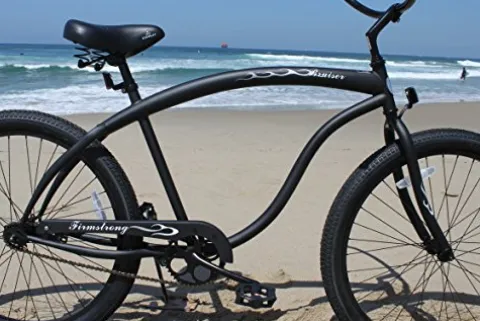 Firmstrong Men’s Beach Cruiser Bike 21-Speed 26-Inch Matte Black