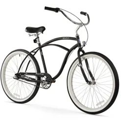 Firmstrong Urban Man Beach Cruiser Bike 26-Inch 3-Speed Matte Black