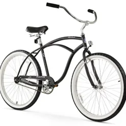 Firmstrong Urban Men’s Beach Cruiser Bike Single Speed 26 Inch Matte Black