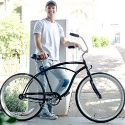 Firmstrong Urban Men’s Beach Cruiser Bike Single Speed 26 Inch Matte Black