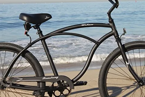 Firmstrong Urban Men’s Beach Cruiser Bike Single Speed 26 Inch Aluminum Matte Black