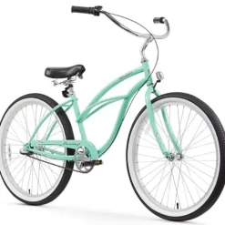 Firmstrong Urban Women’s Beach Cruiser Bike Mint Green w/ Black Seat/Grips