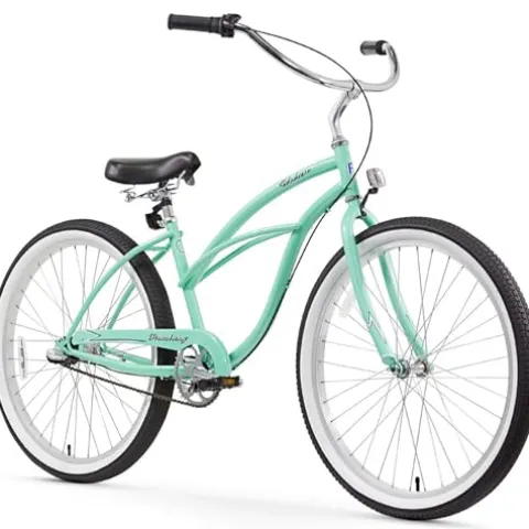 Firmstrong Urban Women’s Beach Cruiser Bike Mint Green w/ Black Seat/Grips