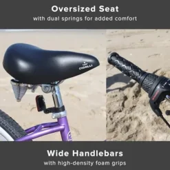 Firmstrong Urban Women’s Beach Cruiser Bike 3 Speed 26 Inch Purple w/ Black Seat/Grips