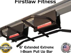 Firstlaw Fitness 6″ Extended Extreme I-Beam Pull Up Bar Black