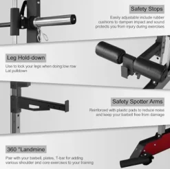 Fitness Dreamer Home Gym Smith Machine Red