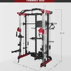 Fitness Dreamer Leg Developer Home Gym Smith Linear Bearing Cage Weight Lifting Machine Red