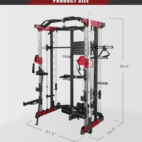 Fitness Dreamer Leg Developer Home Gym Smith Linear Bearing Cage Weight Lifting Machine Red