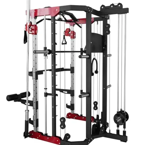 Fitness Dreamer Leg Developer Home Gym Smith Linear Bearing Cage Weight Lifting Machine Red