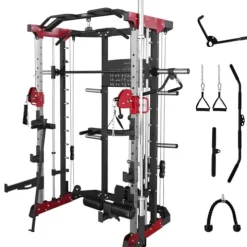 Fitness Dreamer Leg Developer Home Gym Smith Linear Bearing Cage Weight Lifting Machine Red