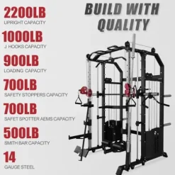 Fitness Dreamer Smith Machine Upper Body Strength Training Equipment Leg Developer Red