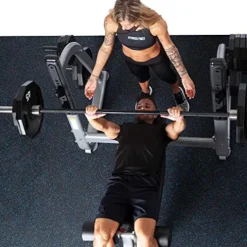 Fitness First Decline Bench Press with Olympic Weight Plate Storage Silver