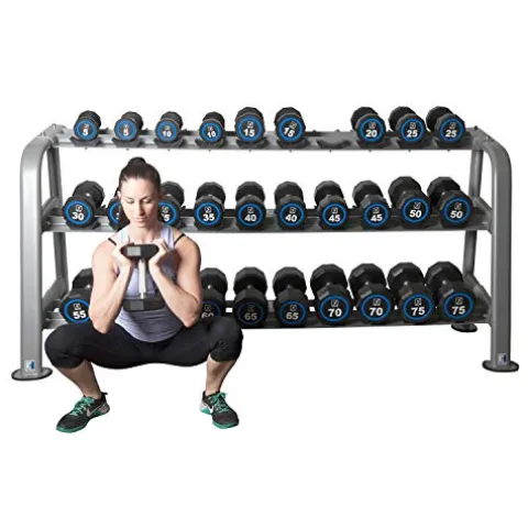 Fitness First Dumbbell Rack Holds 15 Pairs Gray