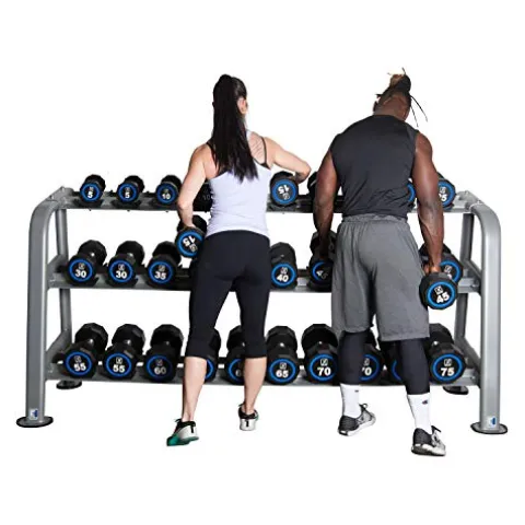 Fitness First Dumbbell Rack Holds 15 Pairs Gray