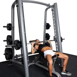 Fitness First Smith Machine with Olympic Weight Plate Storage Silver