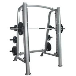 Fitness First Smith Machine with Olympic Weight Plate Storage Silver