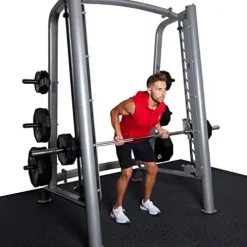 Fitness First Smith Machine with Olympic Weight Plate Storage Silver