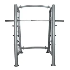 Fitness First Smith Machine with Olympic Weight Plate Storage Silver