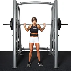 Fitness First Smith Machine with Olympic Weight Plate Storage Silver