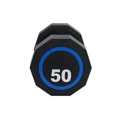 Fitness First Urethane Encased Dumbbell Pairs 75 LBS Black