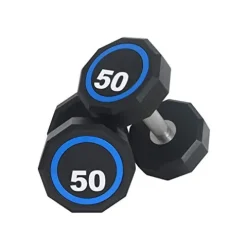 Fitness First Urethane Encased Dumbbells 100lbs Black
