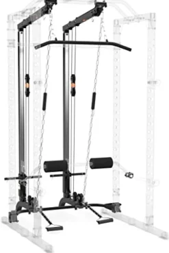 Fitness Reality Cable Cross Over and LAT Pulldown Combo Attachment for Power Cage Grey