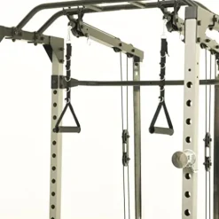 Fitness Reality Cable Cross Over and LAT Pulldown Combo Attachment for Power Cage Grey
