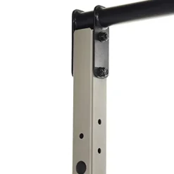 Fitness Reality Squat Rack Power Cage with J-Hooks, Landmine 360° Swivel, Weight Plate Storage Attachment and Power Band Pegs Gray