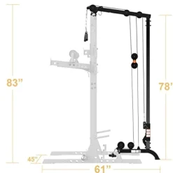 Fitness Reality Universal Olympic LAT Pull Down and Low Row Cable Attachment Grey