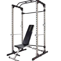 Fitness Reality 810XLT Super Max Power Cage with Weight Bench Combo Grey