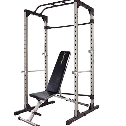 Fitness Reality 810XLT Super Max Power Cage with Weight Bench Combo Grey