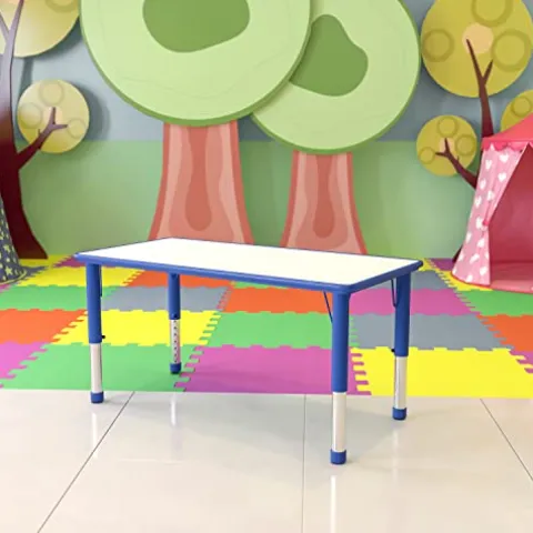 Flash Furniture Wren Blue Height Adjustable Activity Tables Set of 6