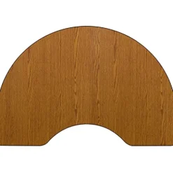 Flash Furniture Wren Mobile Kidney Oak Activity Table Height Adjustable