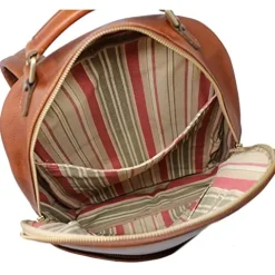 Floto Corsica Italian Leather Laptop Backpack Tobacco Brown