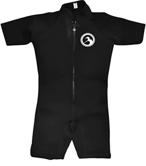 Fly High Barefoot Intl Short Sleeve Wetsuit Black with White Logo Large