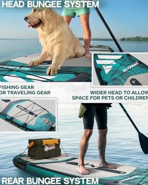 FLYPARK Inflatable Stand Up Paddle Board Ice Fog Green 11’x35”