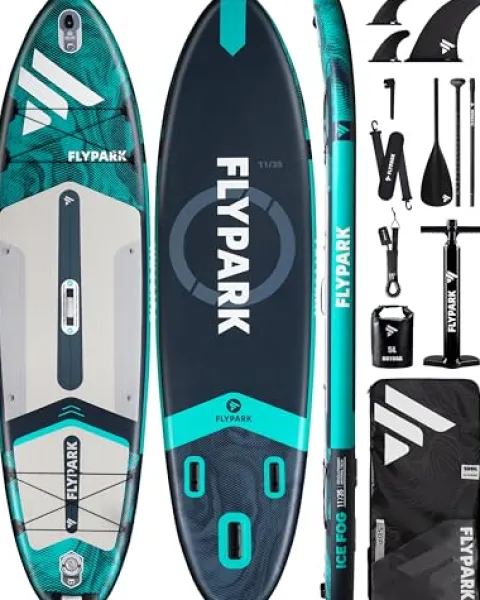 FLYPARK Inflatable Stand Up Paddle Board Ice Fog Green 11’x35”