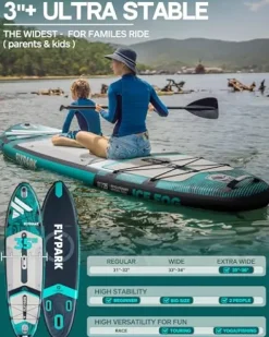 FLYPARK Inflatable Stand Up Paddle Board Ice Fog Green 11’x35”