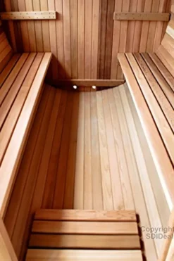 6-Foot Canadian Outdoor Pine Wood 4-Person Barrel Sauna Wet/Dry SPA with 9KW Electric Heater and Lava Rocks