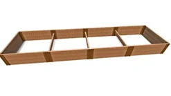 Frame It All Classic Sienna Raised Garden Bed 4′ x 16′ x 16.5