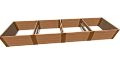 Frame It All Classic Sienna Raised Garden Bed 4′ x 16′ x 22″ – 2″ Profile Classic Sienna
